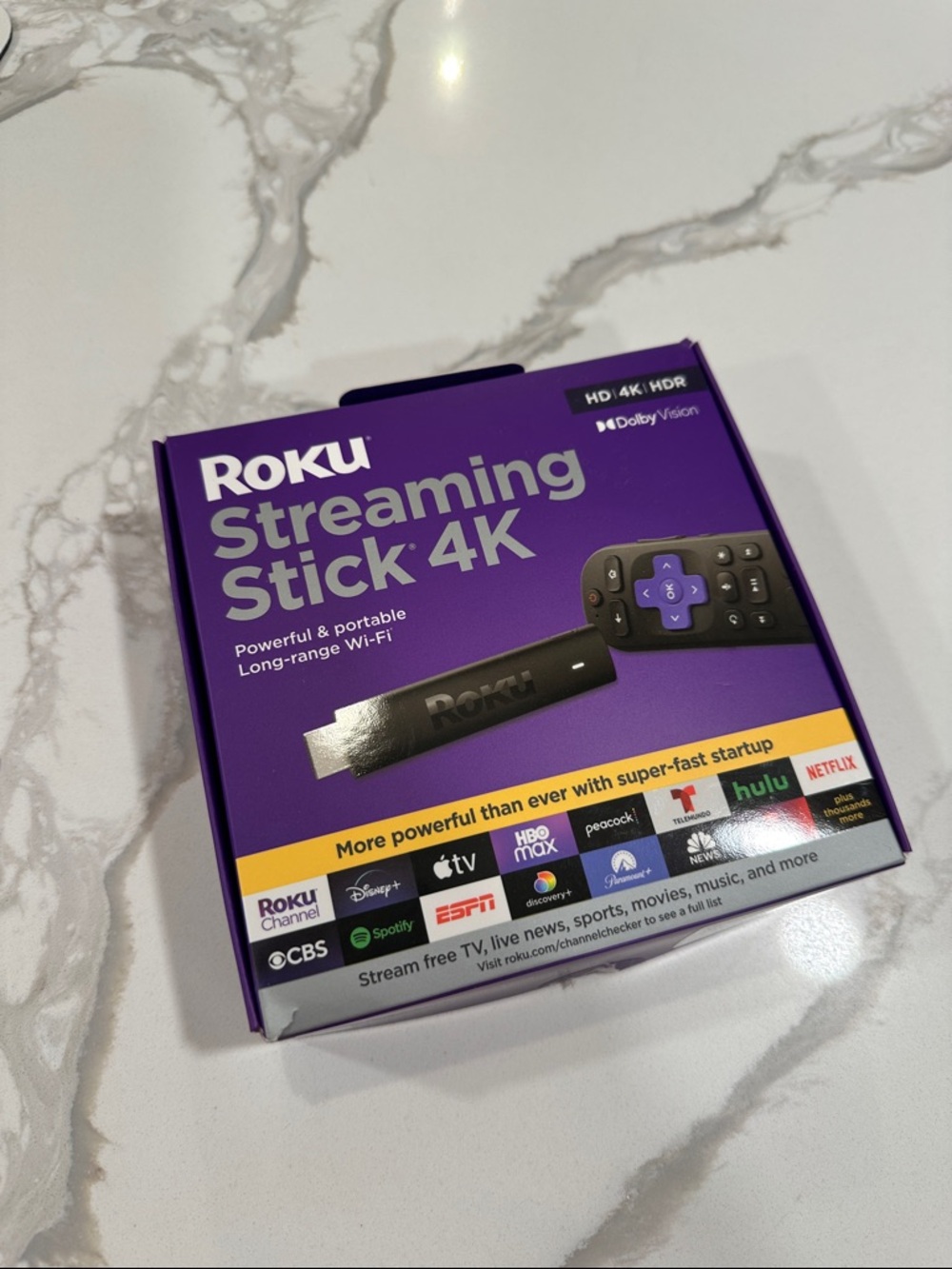 Roku Streaming Stick 4K - Purple Packaging